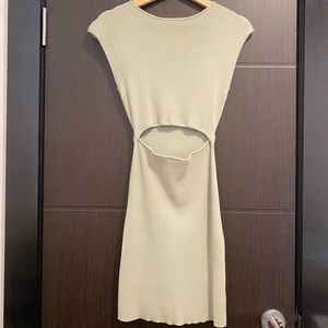wildfred free cut out mini dress in Sage Green